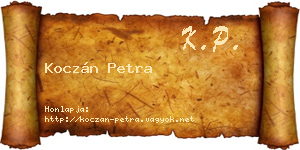 Koczán Petra névjegykártya