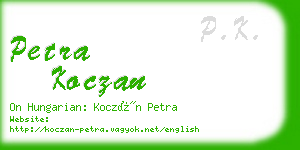 petra koczan business card